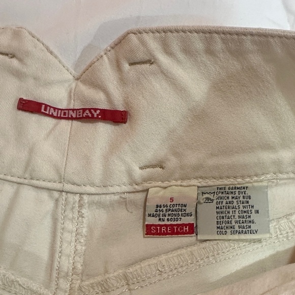NWOT UNIONBAY High Waist Cream Shorts size 5 - Picture 2 of 5